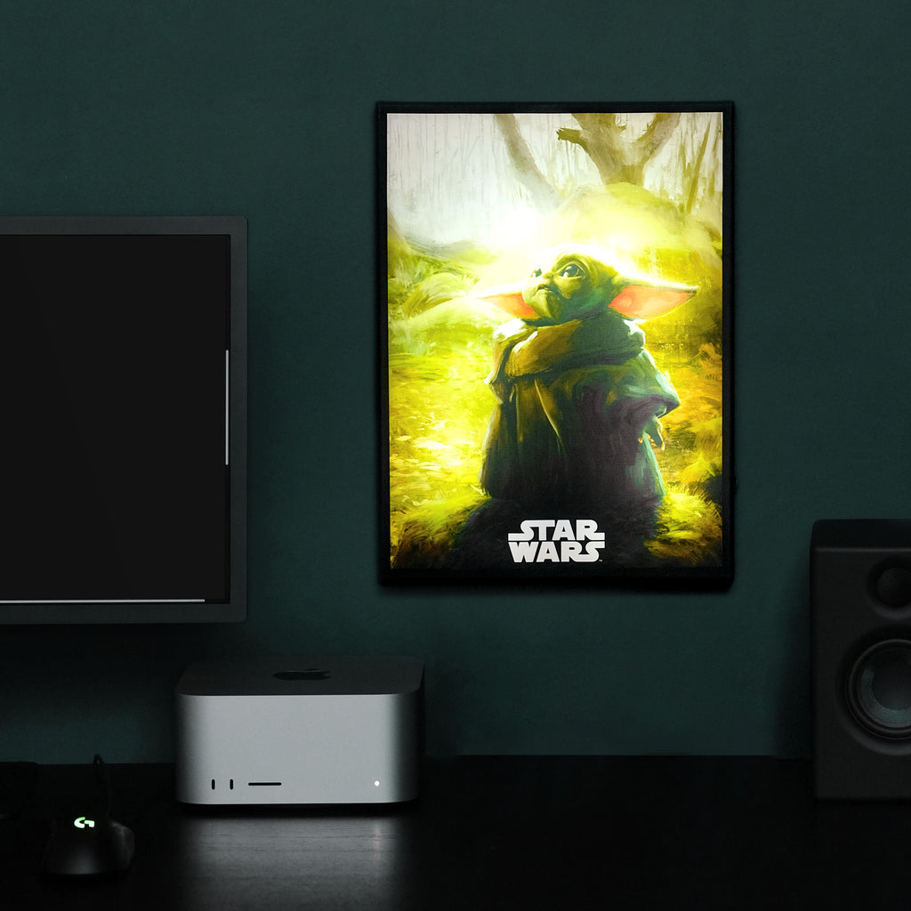 Imagen del producto Cuadro de pared Grogu con luz - Star Wars The Mandalorian