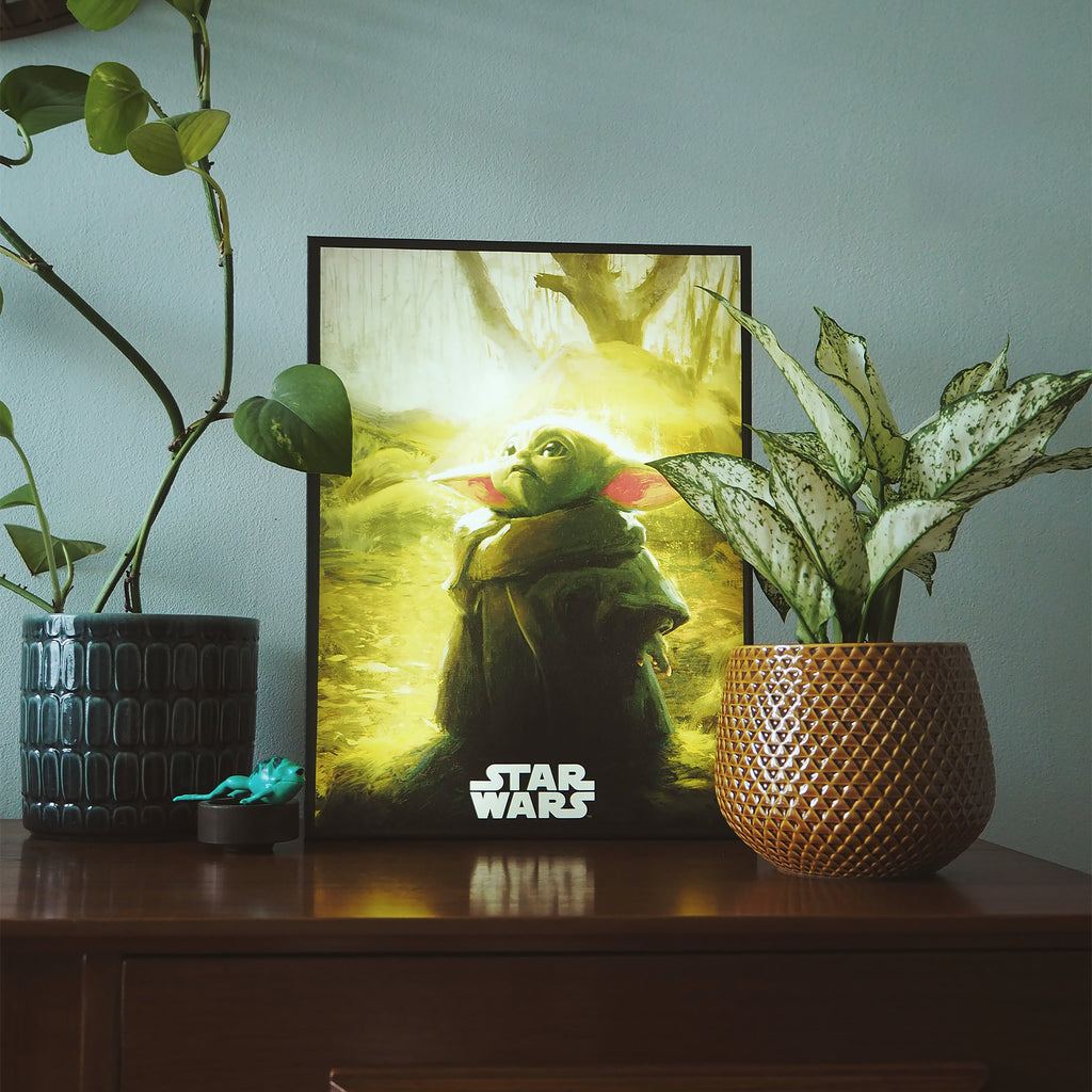 Imagen del producto Cuadro de pared Grogu con luz - Star Wars The Mandalorian