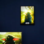 Imagen del producto Cuadro de pared Grogu con luz - Star Wars The Mandalorian