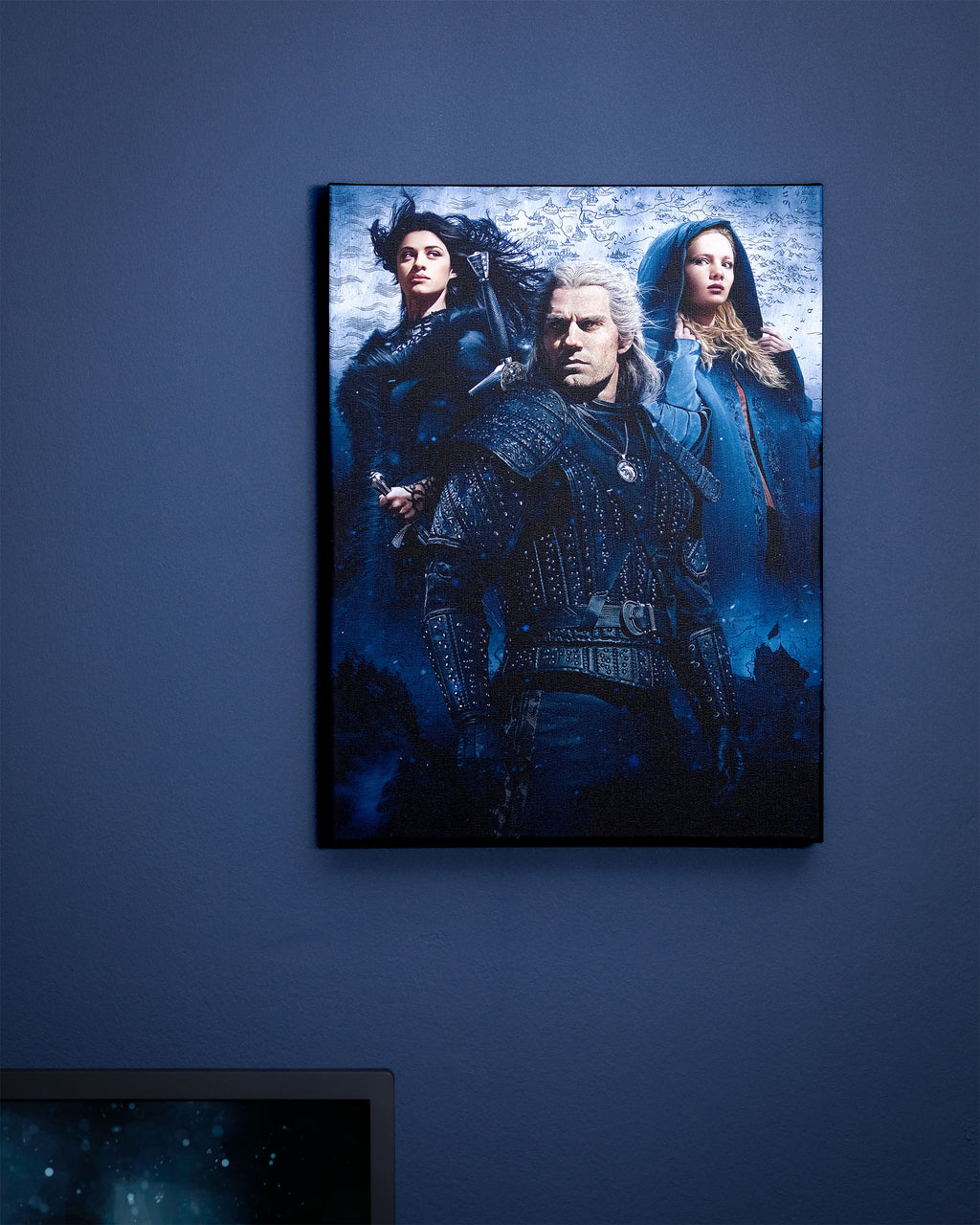 Imagen del producto Witcher - Cuadro de pared con luz de Ciri, Yennefer & Geralt
