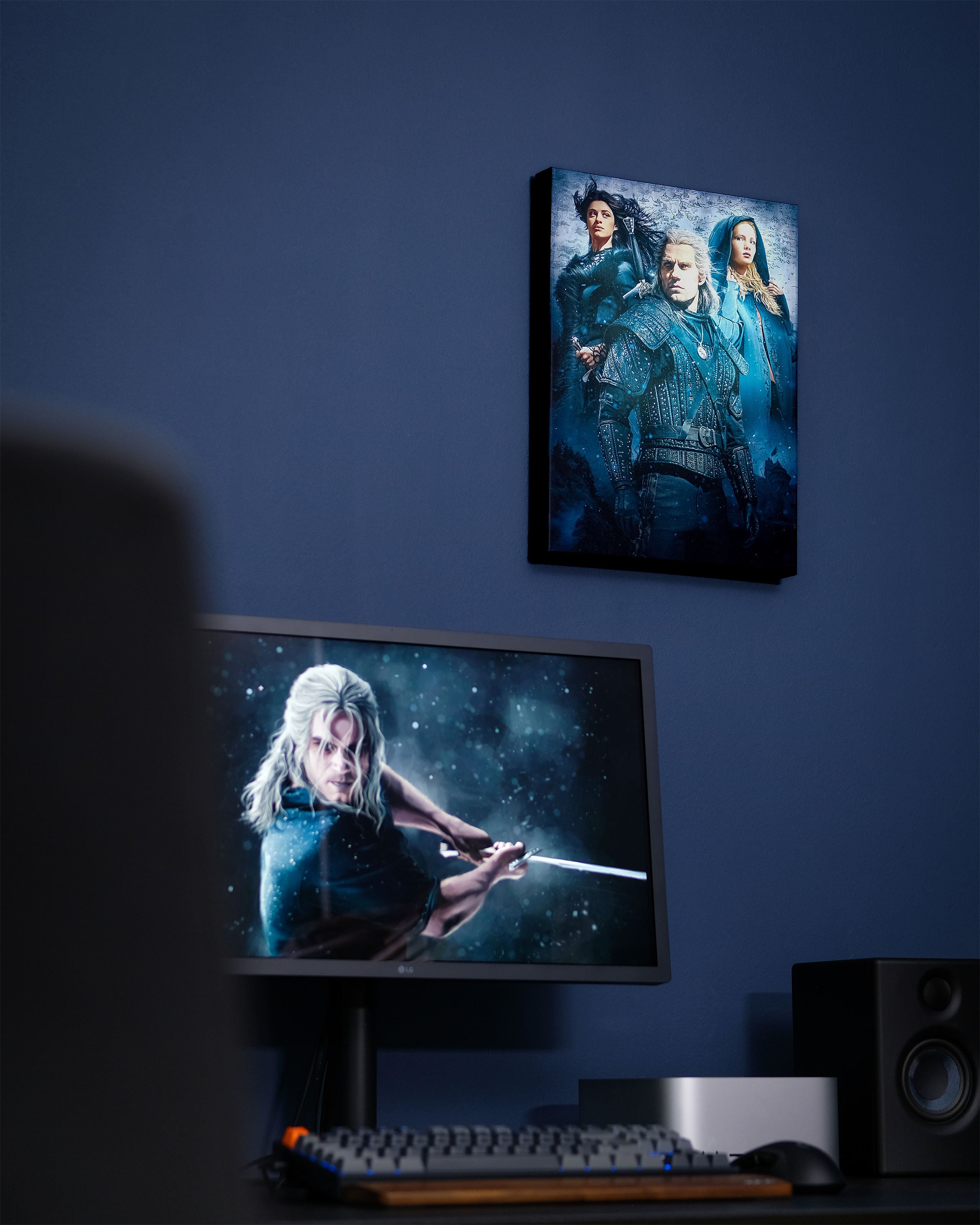Imagen del producto Witcher - Cuadro de pared con luz de Ciri, Yennefer & Geralt