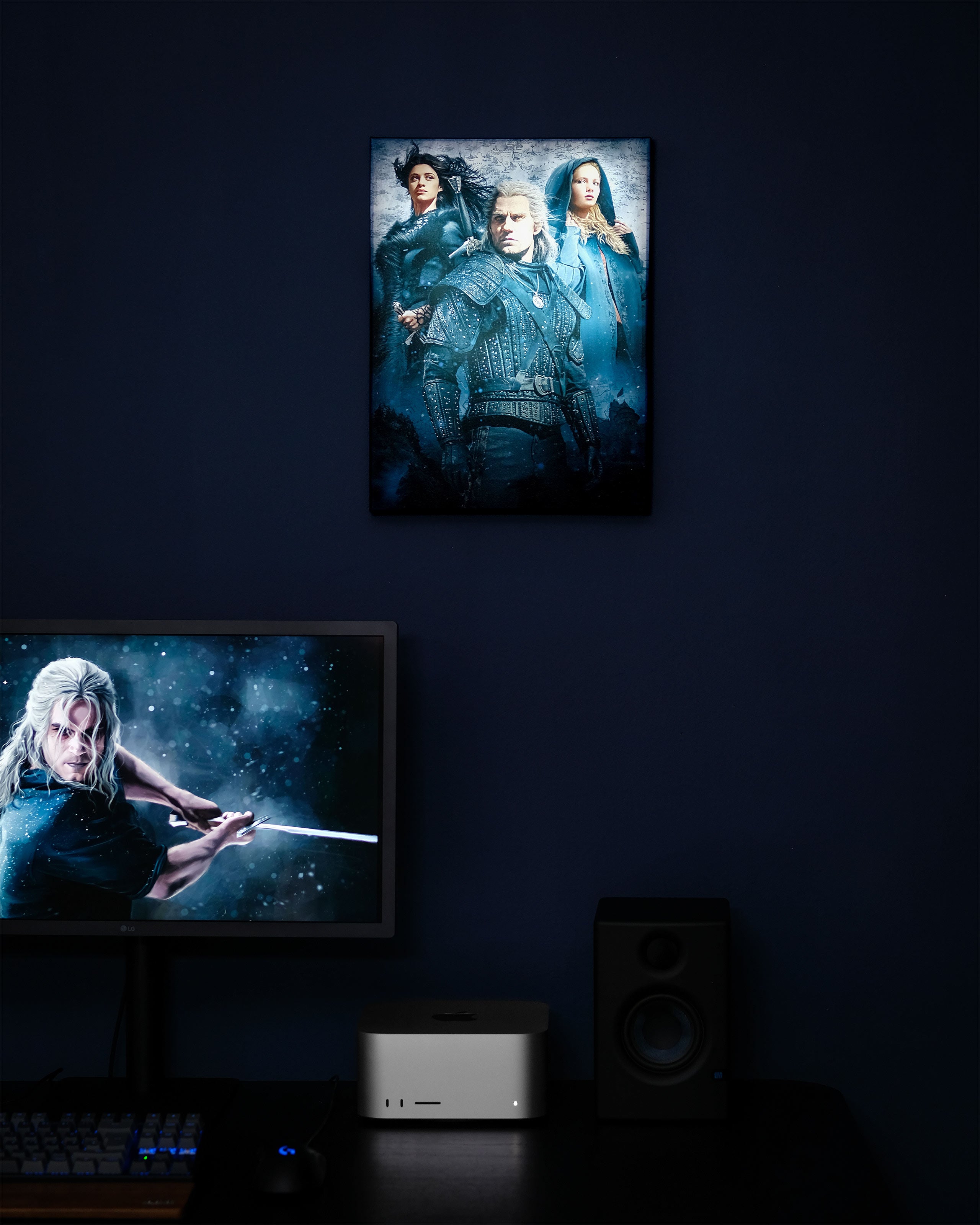 Imagen del producto Witcher - Cuadro de pared con luz de Ciri, Yennefer & Geralt
