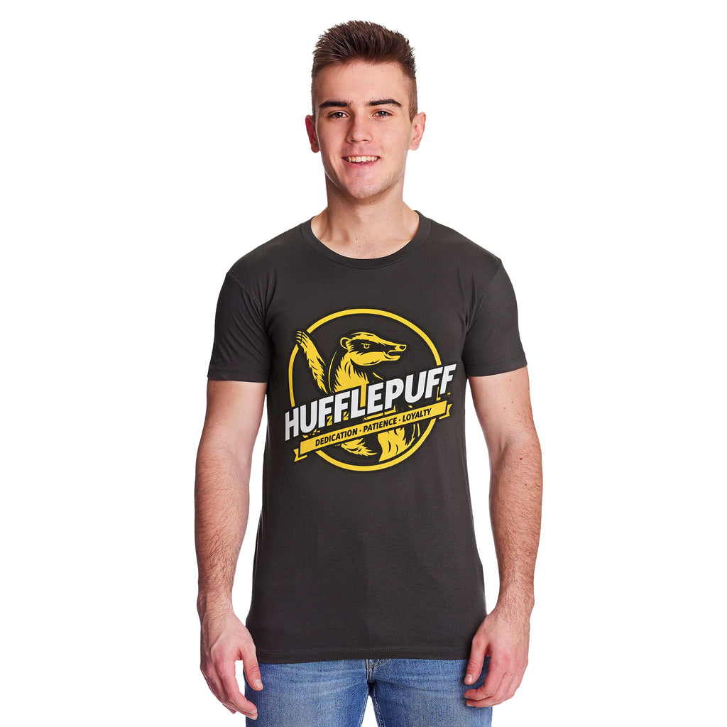 Imagen del producto Camiseta gris de Hufflepuff House Values - Harry Potter