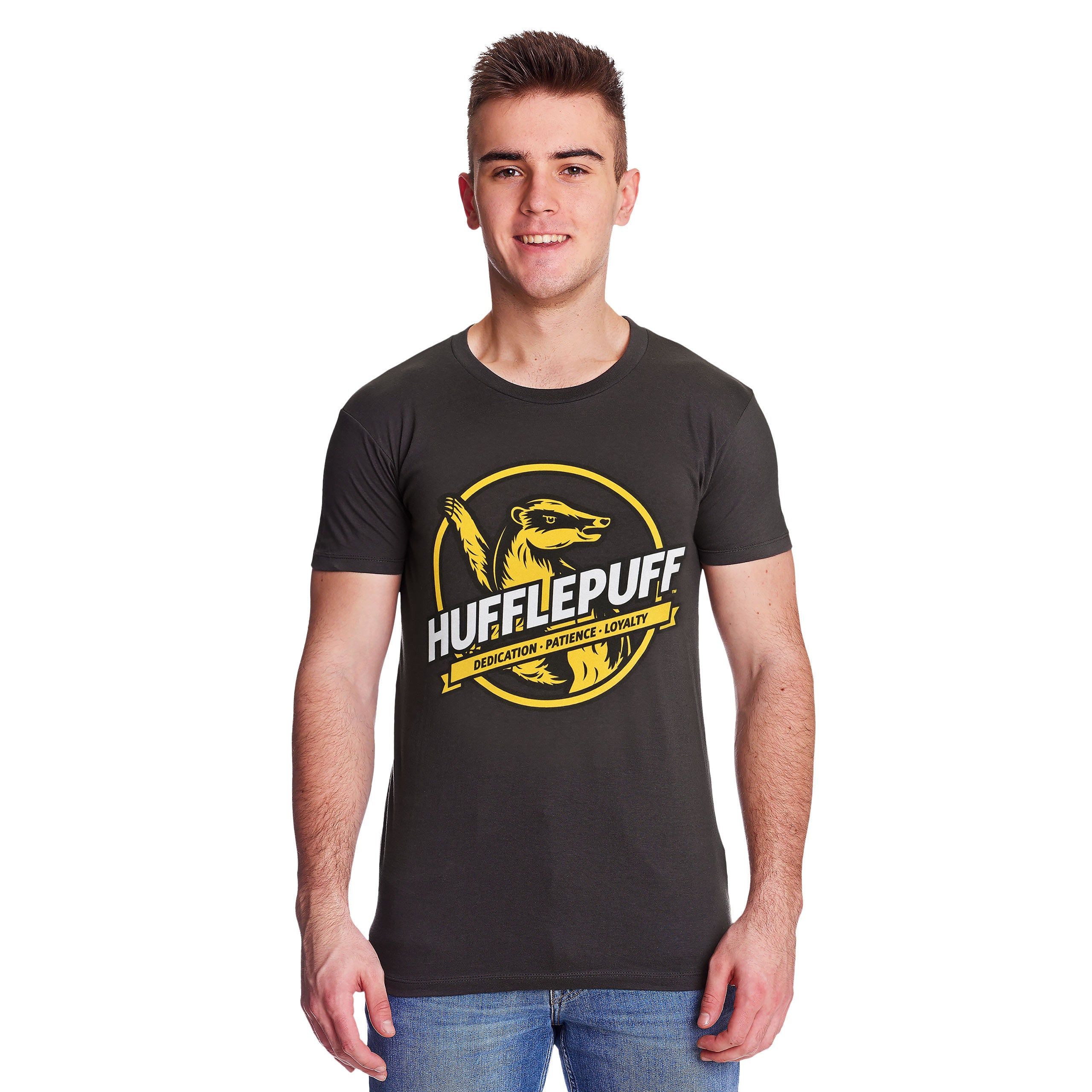 Imagen del producto Camiseta gris de Hufflepuff House Values - Harry Potter