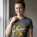 Imagen del producto Camiseta gris de Hufflepuff House Values - Harry Potter