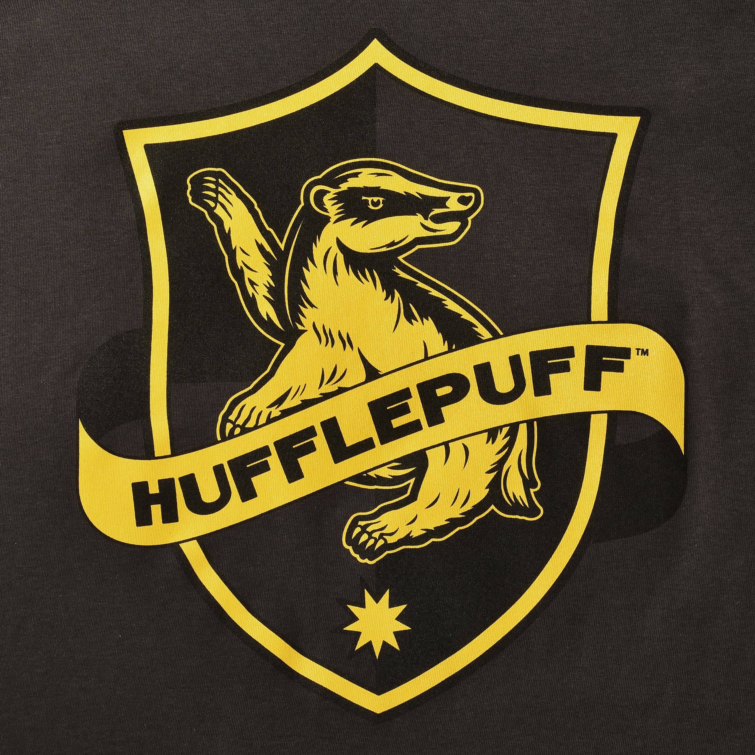 Imagen del producto Camiseta gris con logo de Hufflepuff - Harry Potter