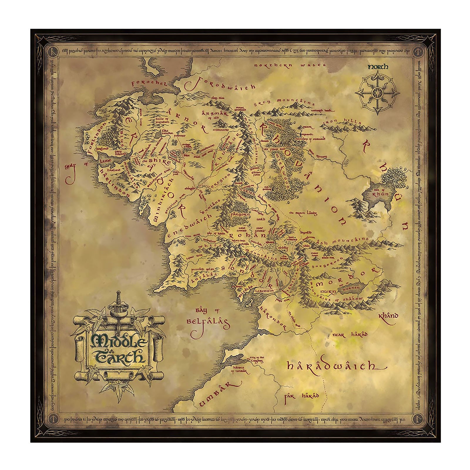 Imagen del producto El Señor de los Anillos - Puzzle Mapa de la Tierra Media