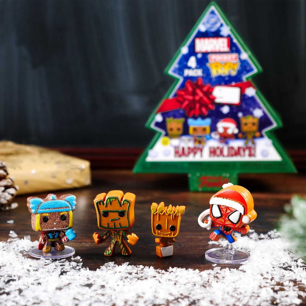 Imagen del producto Marvel - Happy Holidays Funko Pocket Pop Set de 4 Figuras