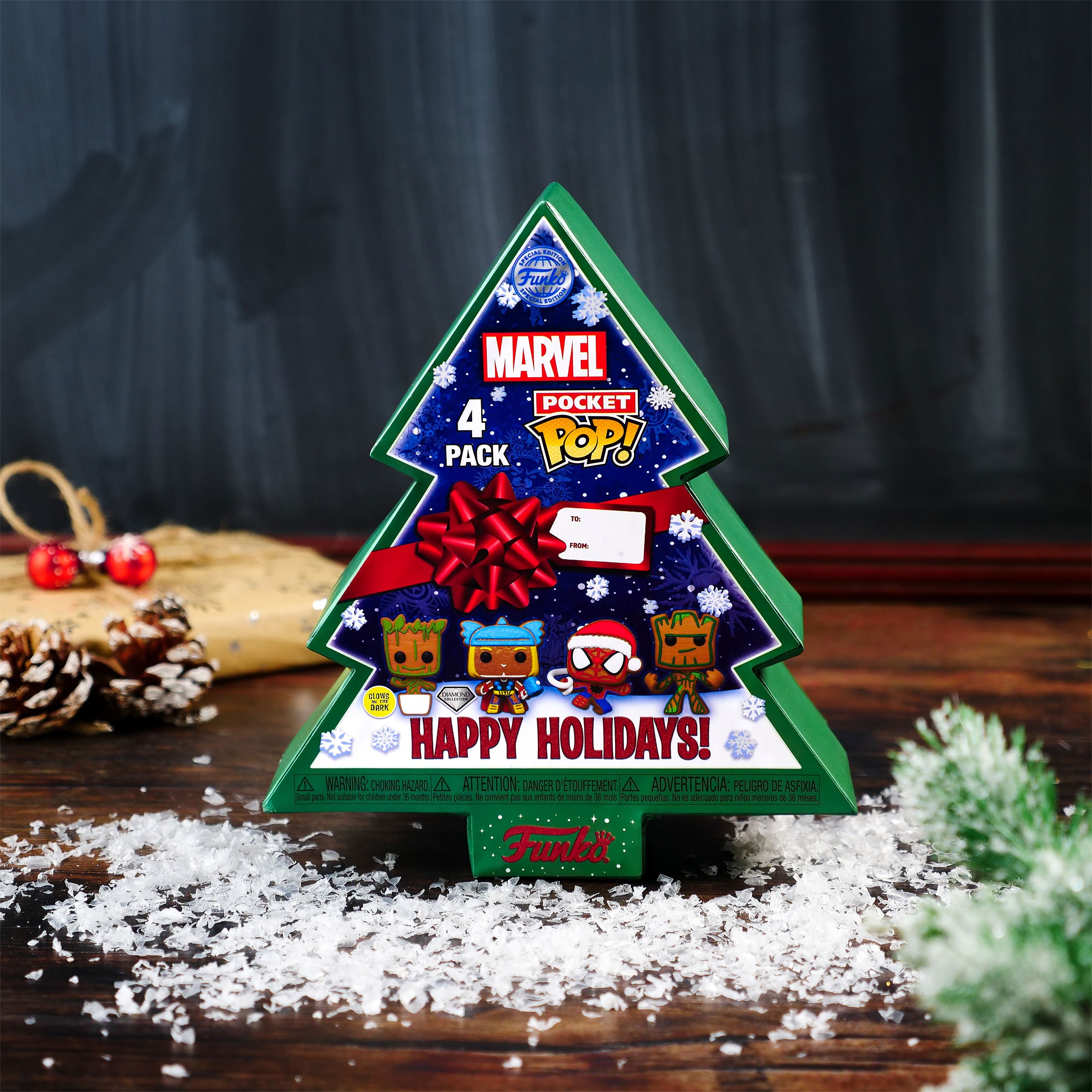 Imagen del producto Marvel - Happy Holidays Funko Pocket Pop Set de 4 Figuras