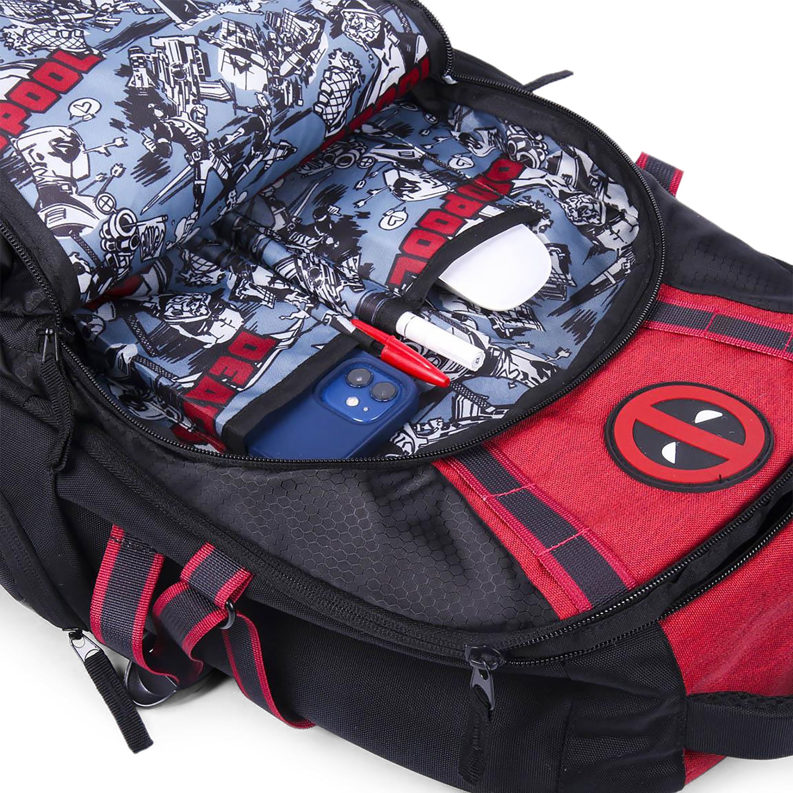 Imagen del producto Mochila Deadpool Logo negro-rojo