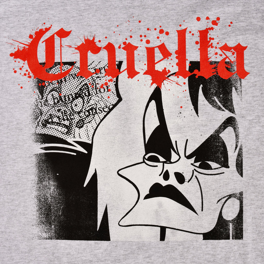 Imagen del producto Disney Villains - Camiseta Splatter Cruella gris
