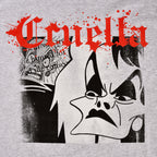 Imagen del producto Disney Villains - Camiseta Splatter Cruella gris