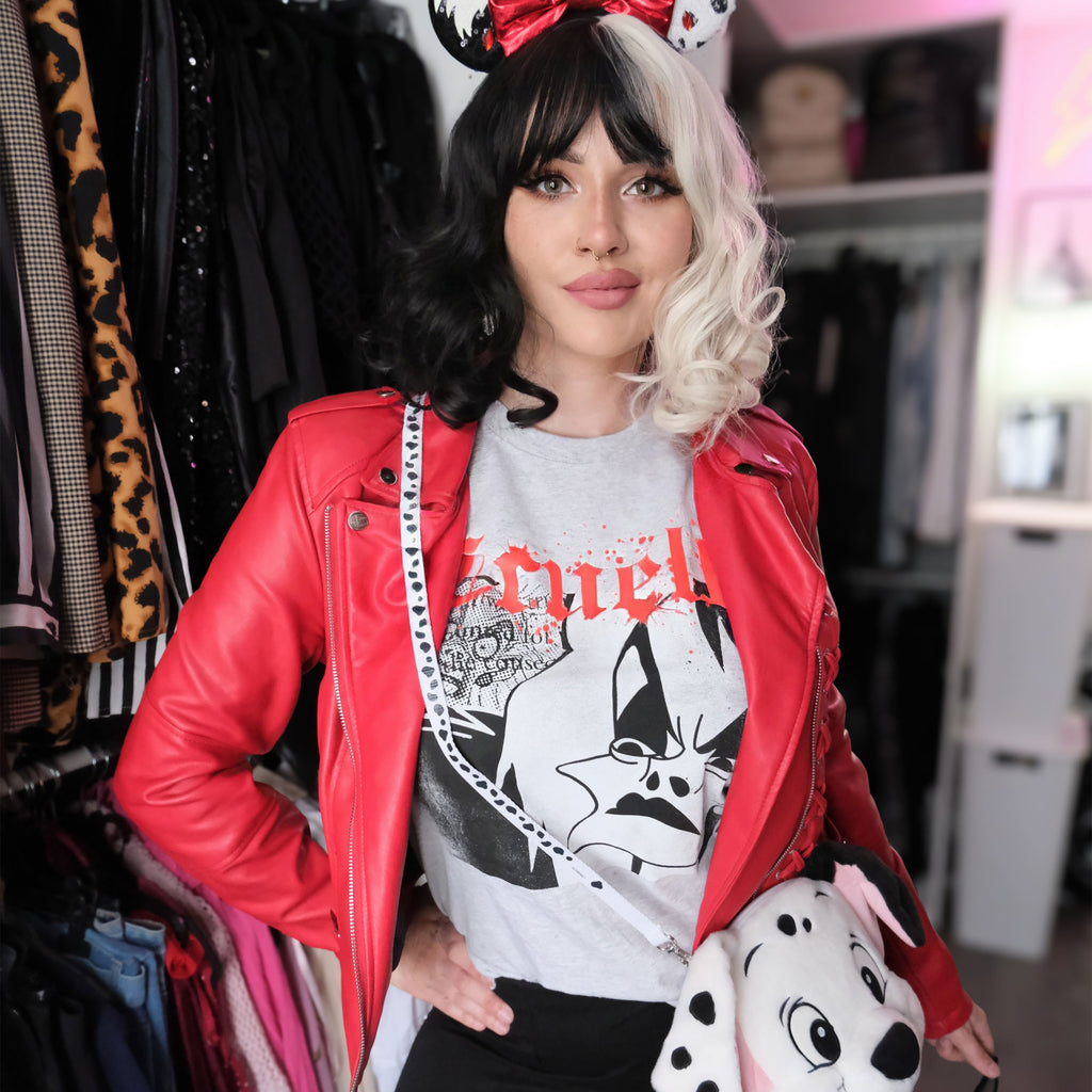 Imagen del producto Disney Villains - Camiseta Splatter Cruella gris