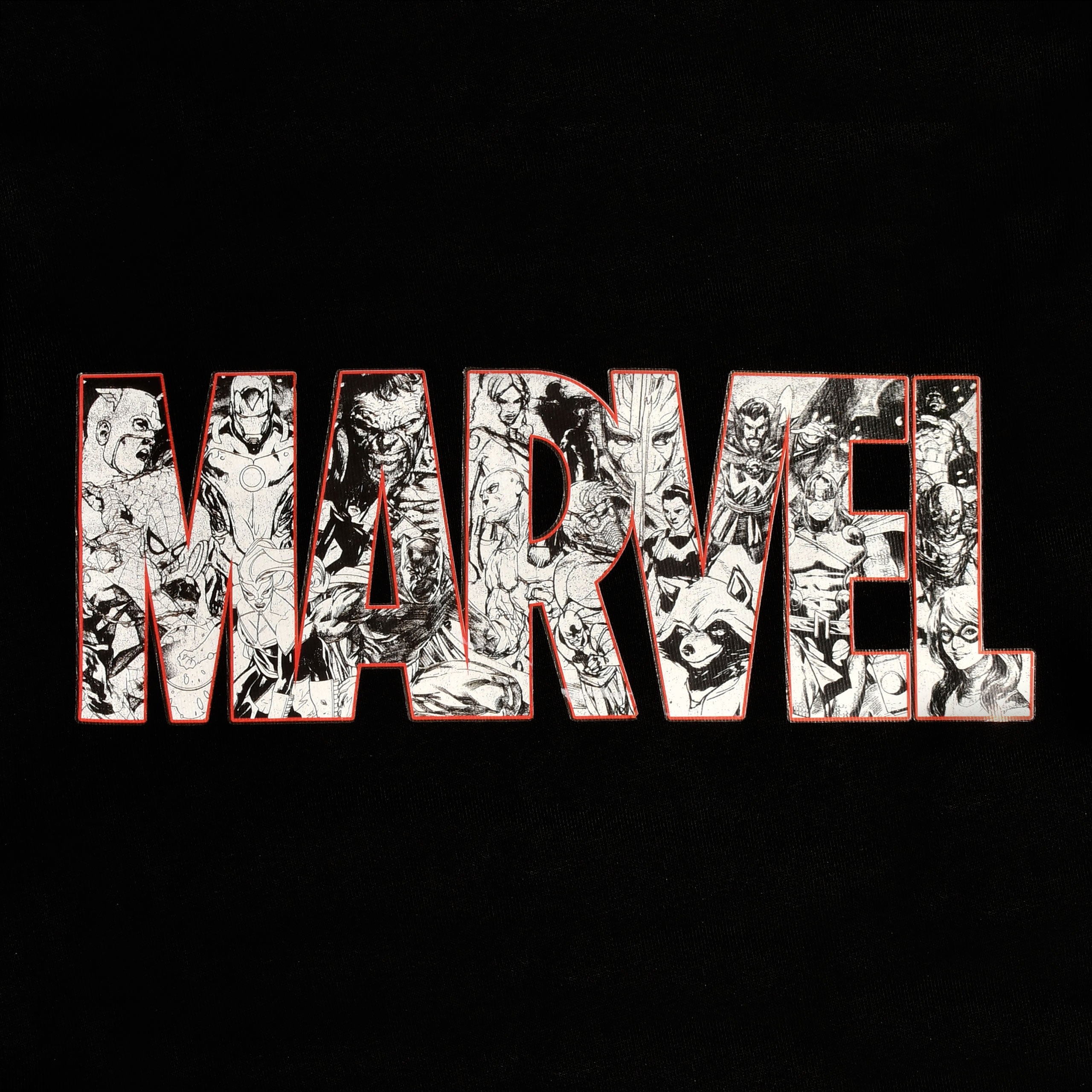 Imagen del producto Sudadera con capucha para niños Marvel Comic Logo negra