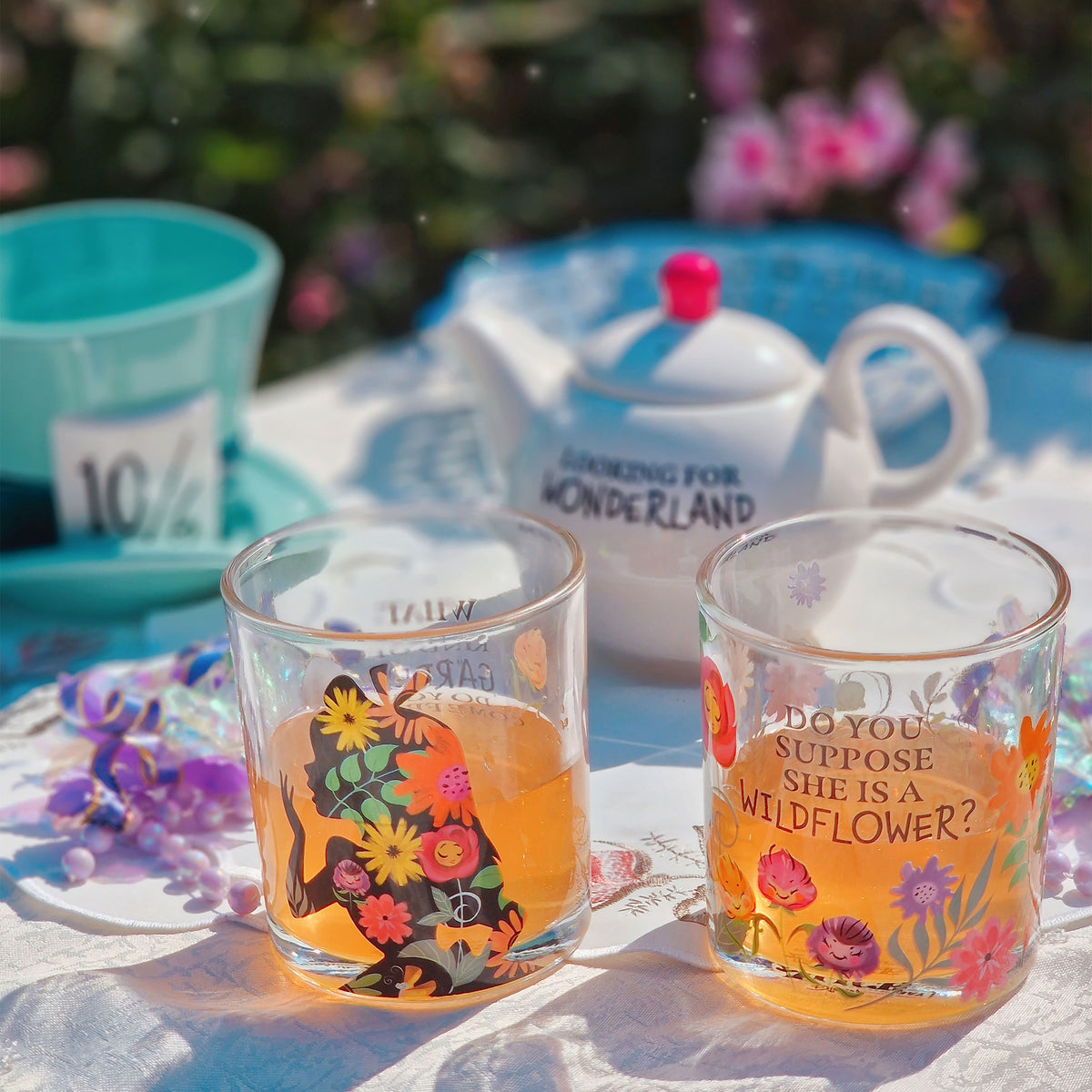 Imagen del producto Alicia en el País de las Maravillas - Set de 2 vasos de flores