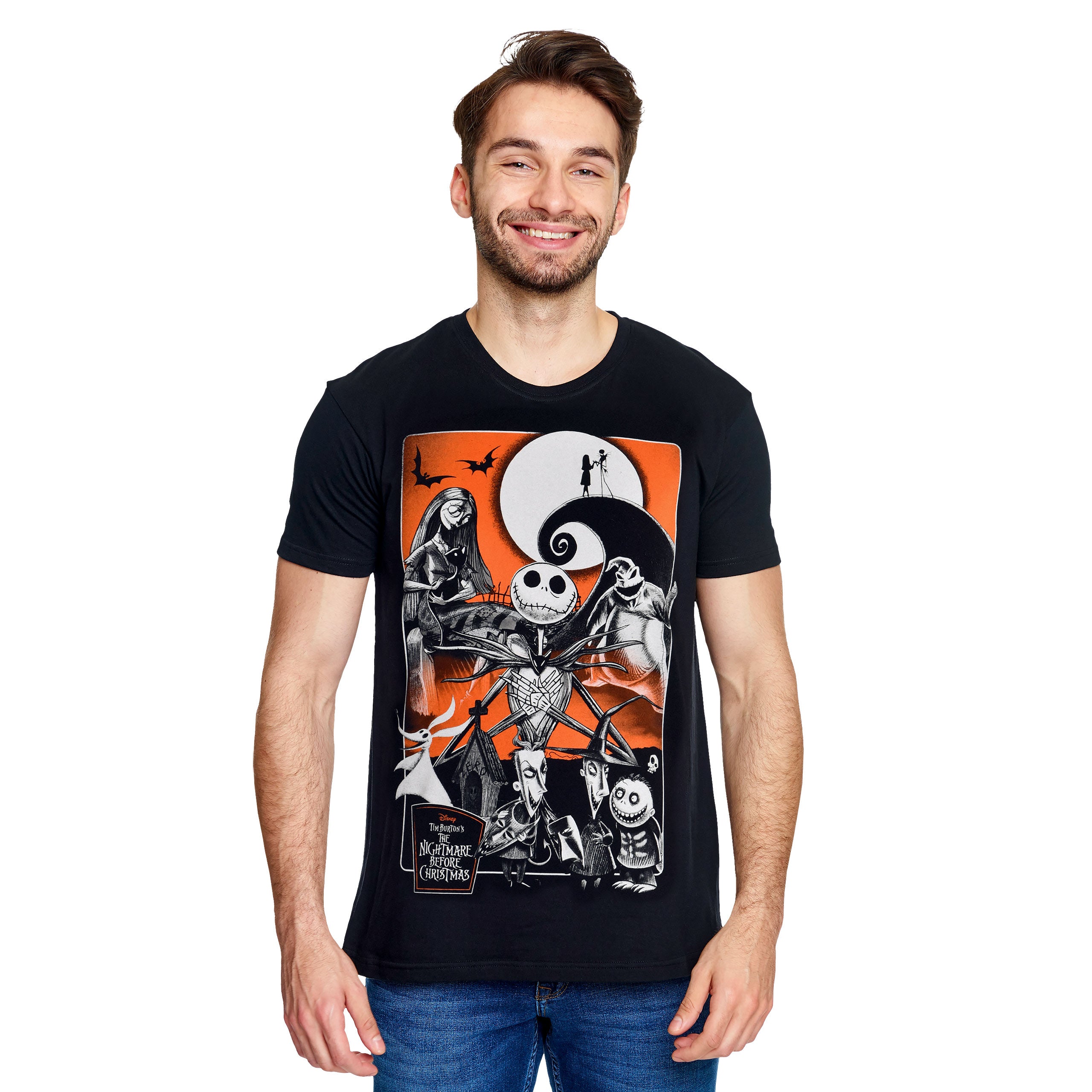 Imagen del producto Pesadilla antes de Navidad - Camiseta de luna naranja negra