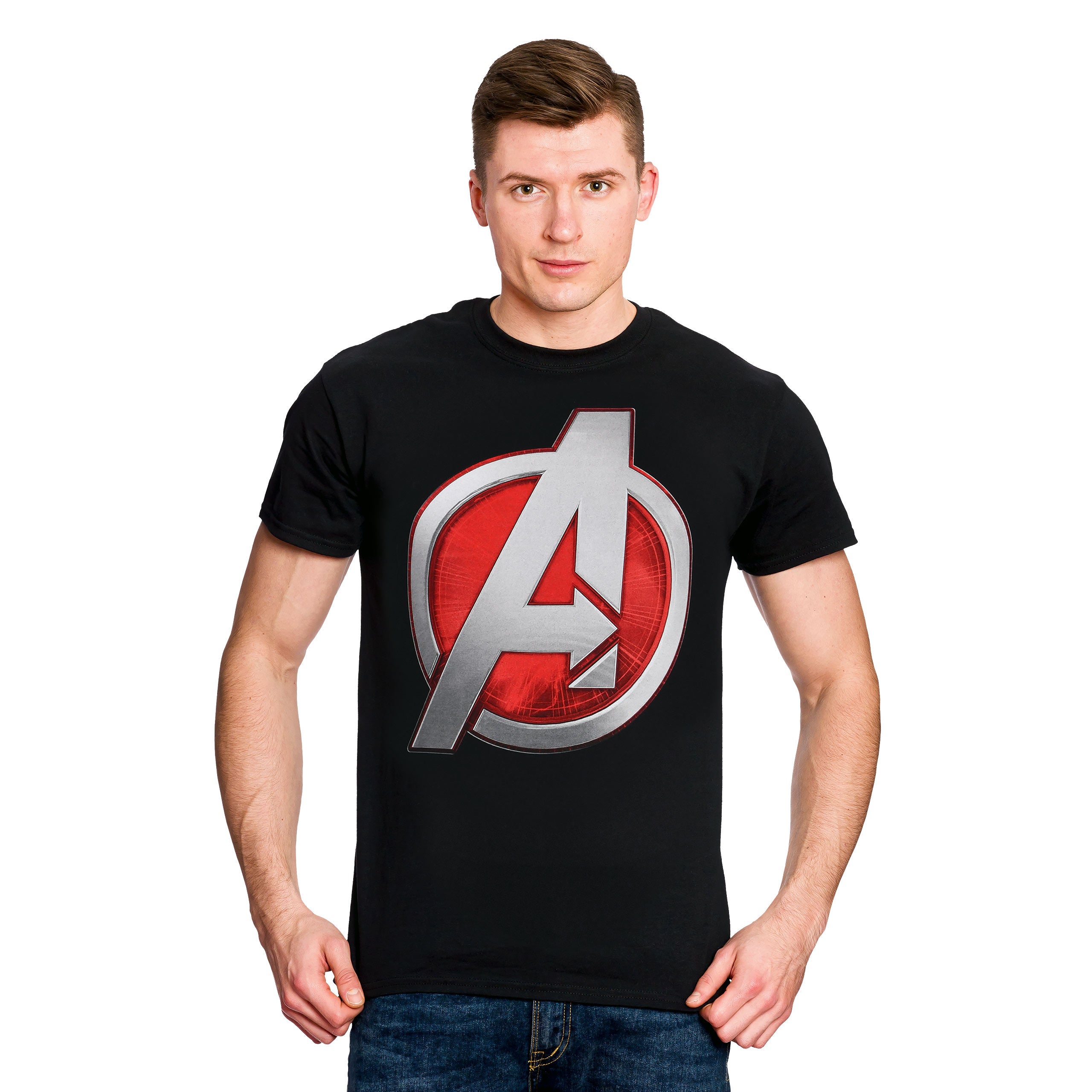 Product image Avengers - Silver Logo T-Shirt Black