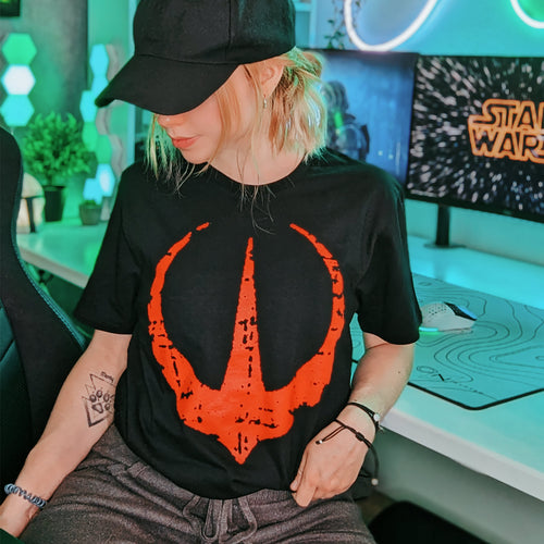 Imagen del producto Camiseta negra con logo de Rebelión - Star Wars Andor