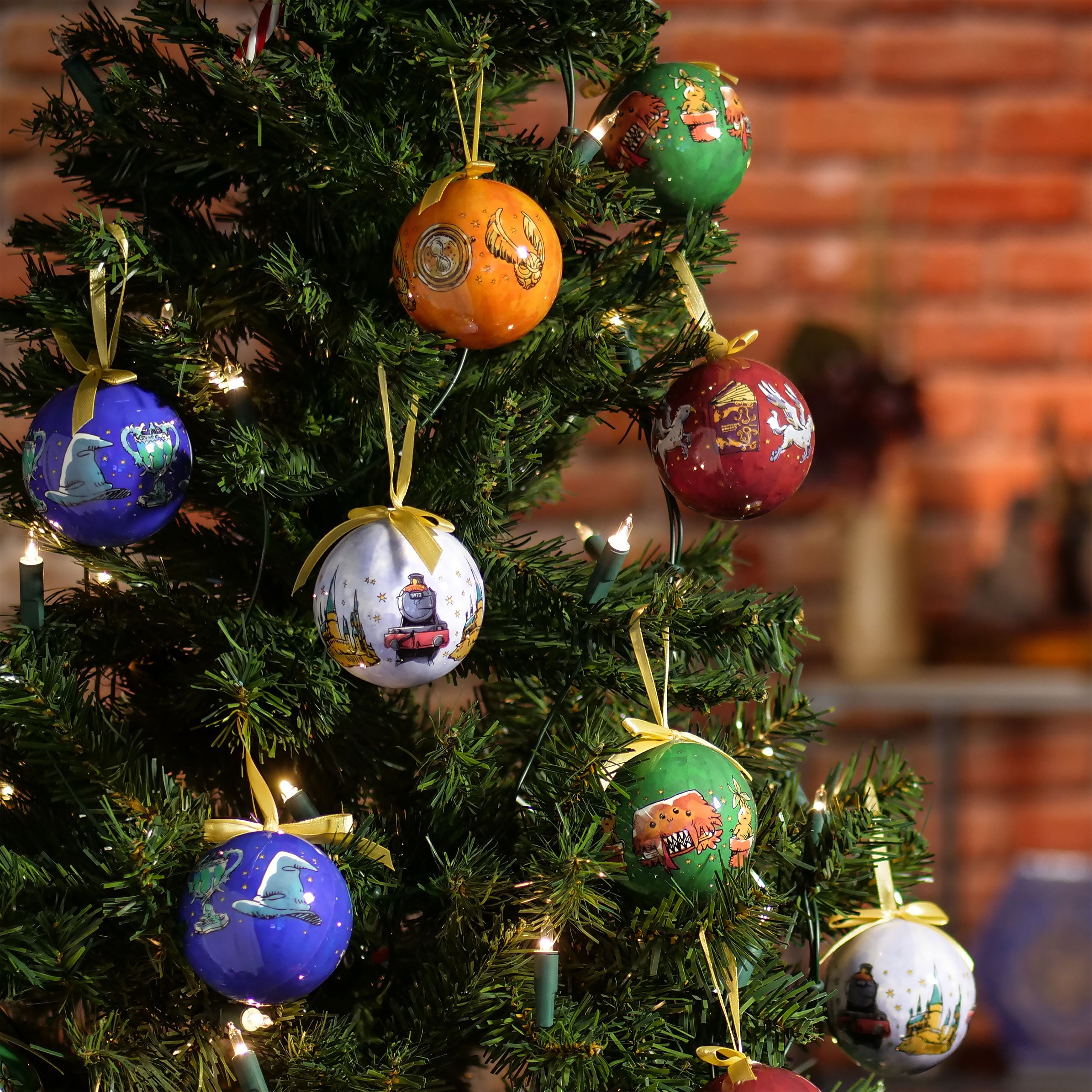 Imagen del producto Bolas para árbol de Navidad Wizarding World, set de 14 - Harry Potter