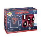 Imagen del producto Camiseta de Navidad de Deadpool con figura Funko Pop