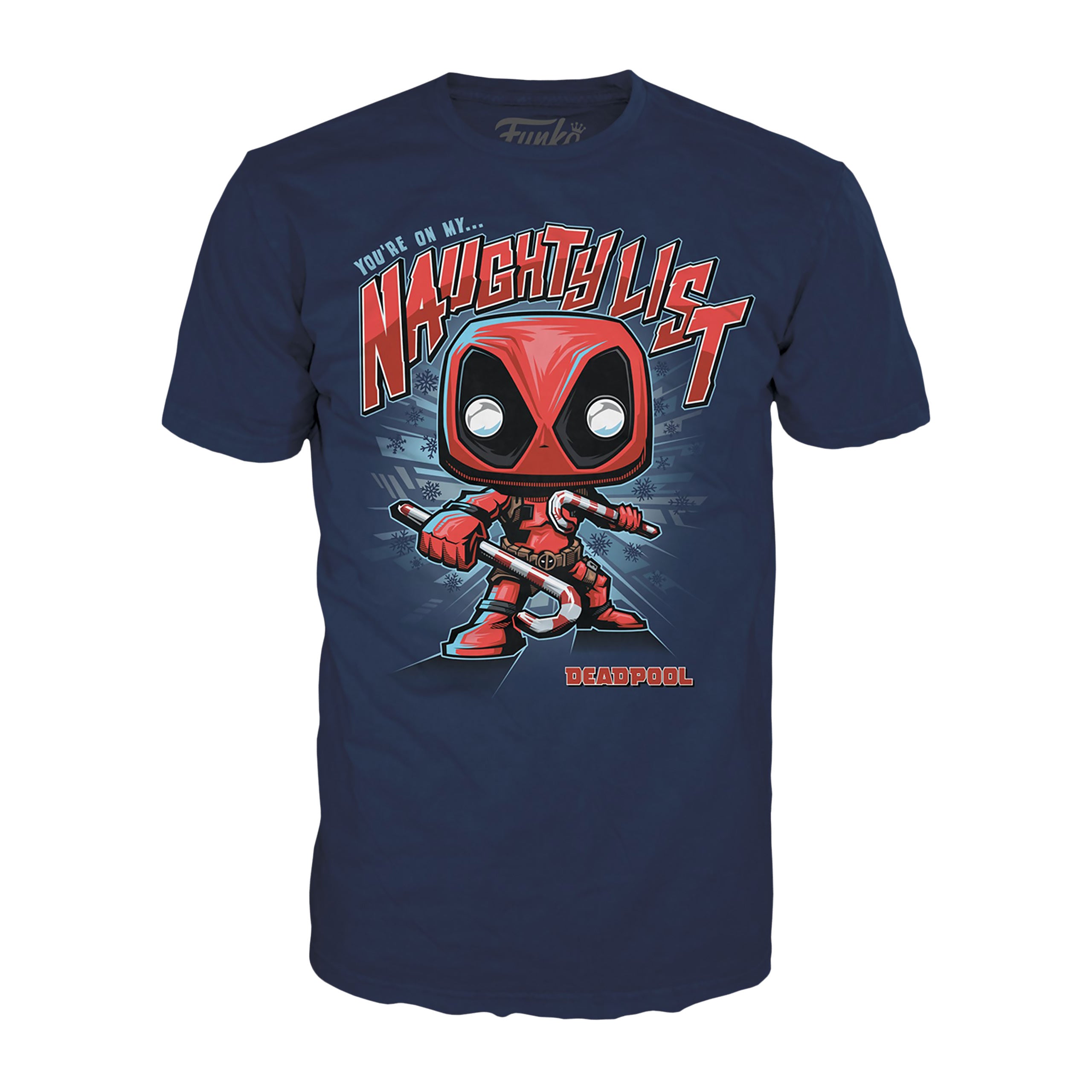 Imagen del producto Camiseta de Navidad de Deadpool con figura Funko Pop