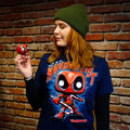 Imagen del producto Camiseta de Navidad de Deadpool con figura Funko Pop