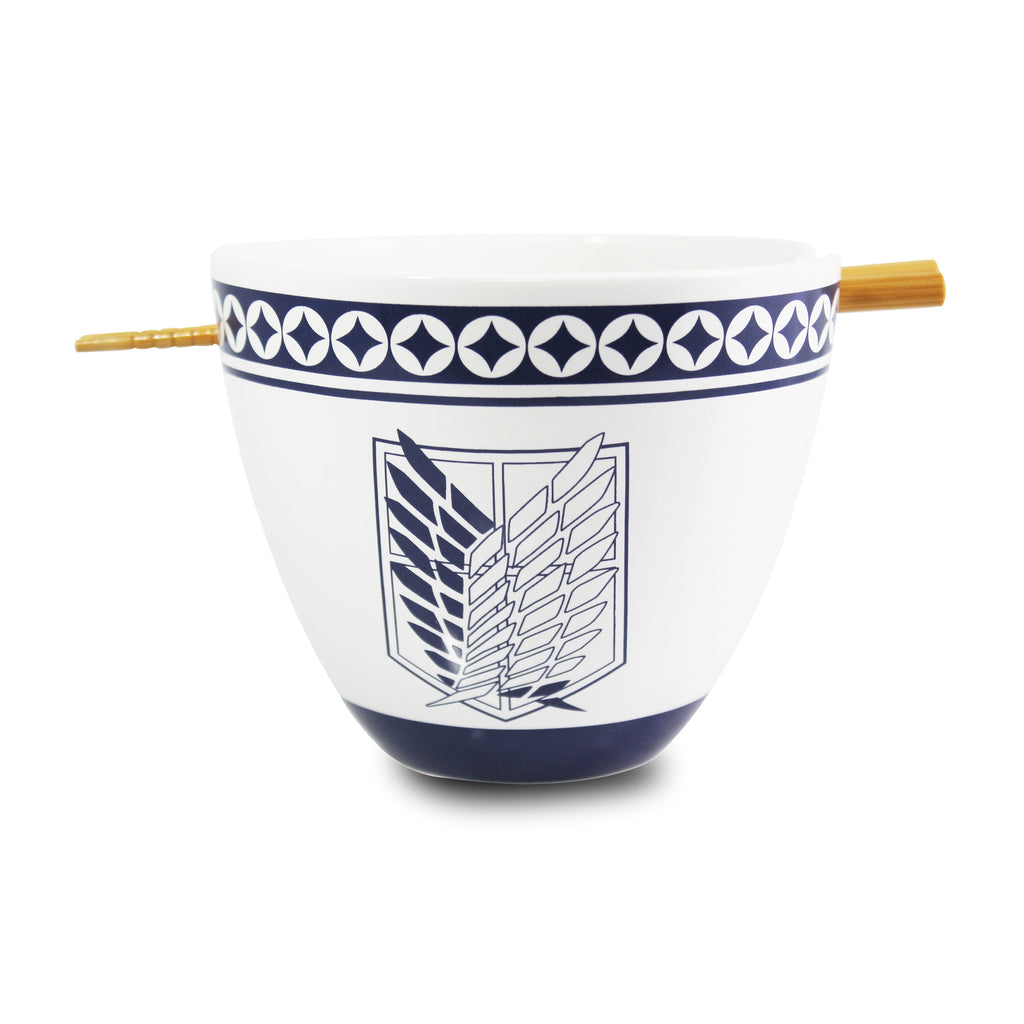 Imagen del producto Attack on Titan - Cuenco de Ramen con símbolo de Scout y palillos