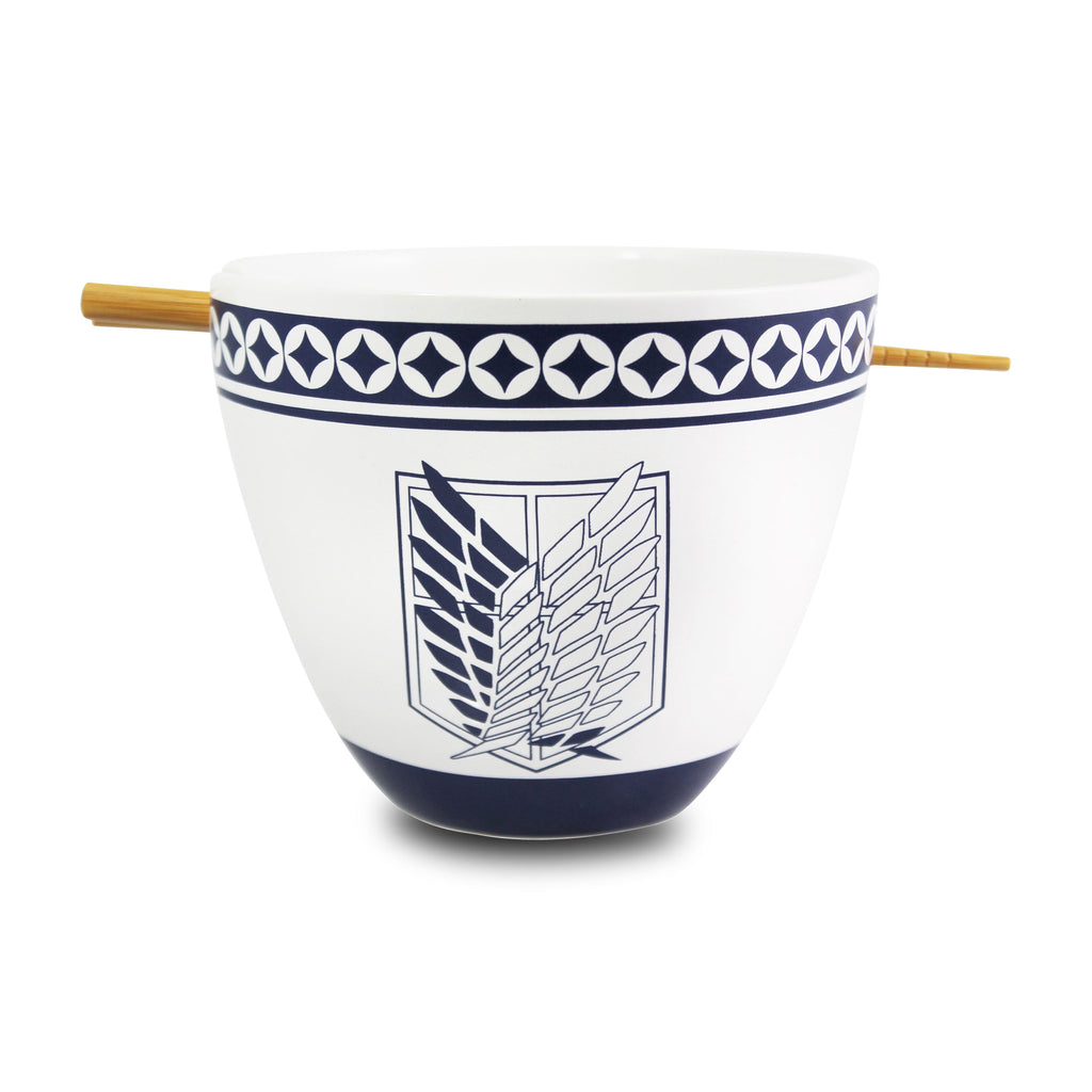 Imagen del producto Attack on Titan - Cuenco de Ramen con símbolo de Scout y palillos