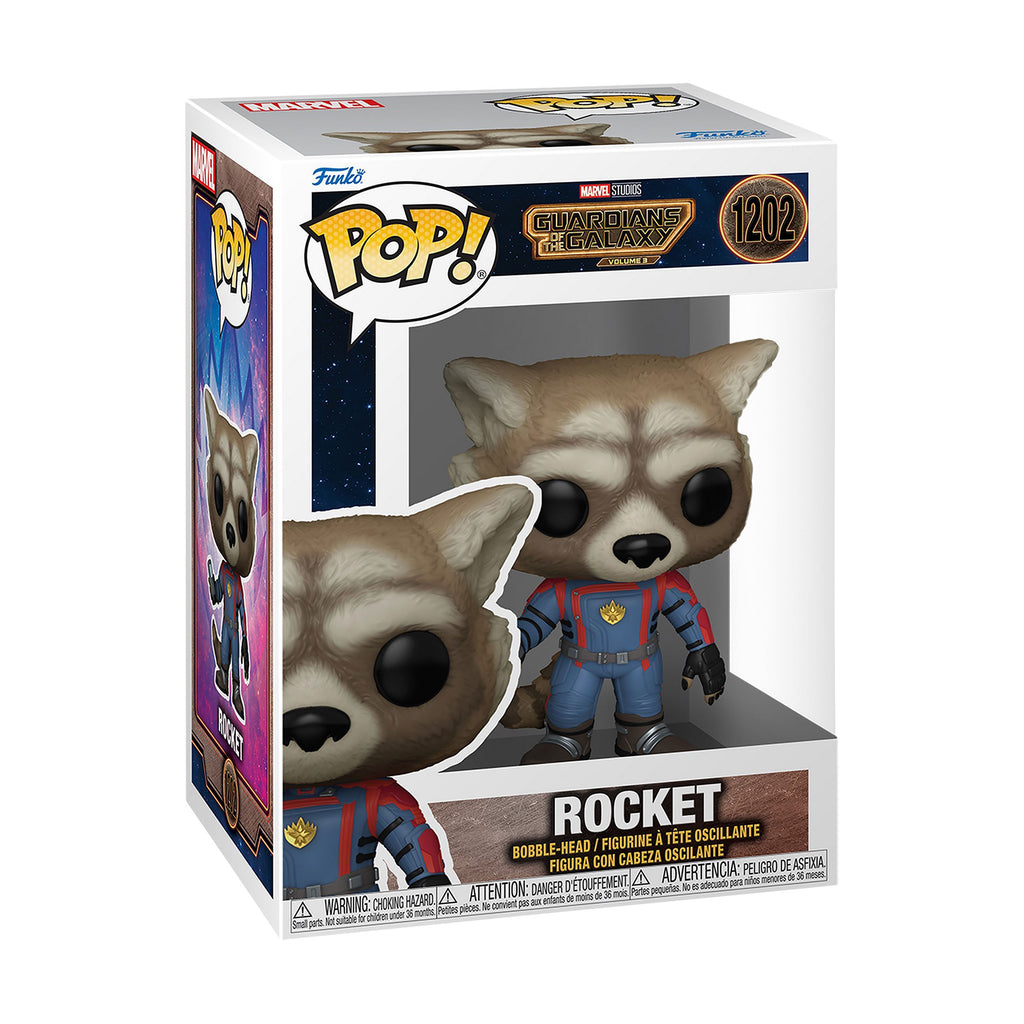 Imagen del producto Guardianes de la Galaxia - Figura Funko Pop de Rocket Raccoon con cabeza oscilante