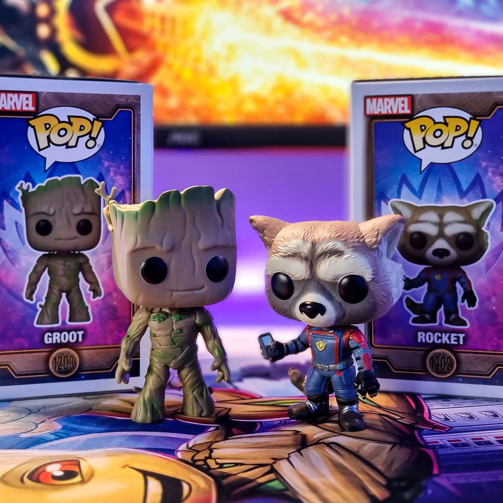 Imagen del producto Guardianes de la Galaxia - Figura Funko Pop de Rocket Raccoon con cabeza oscilante