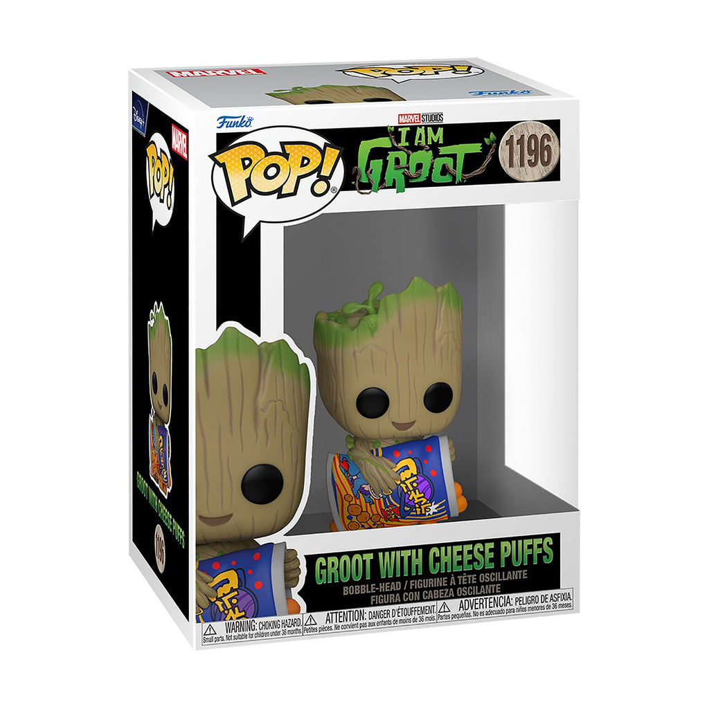 Imagen del producto Yo soy Groot - Groot con bolas de queso Figura Funko Pop con cabeza oscilante