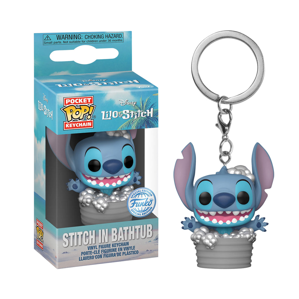 Imagen del producto Stitch en bañera Funko Pop Llavero - Lilo & Stitch