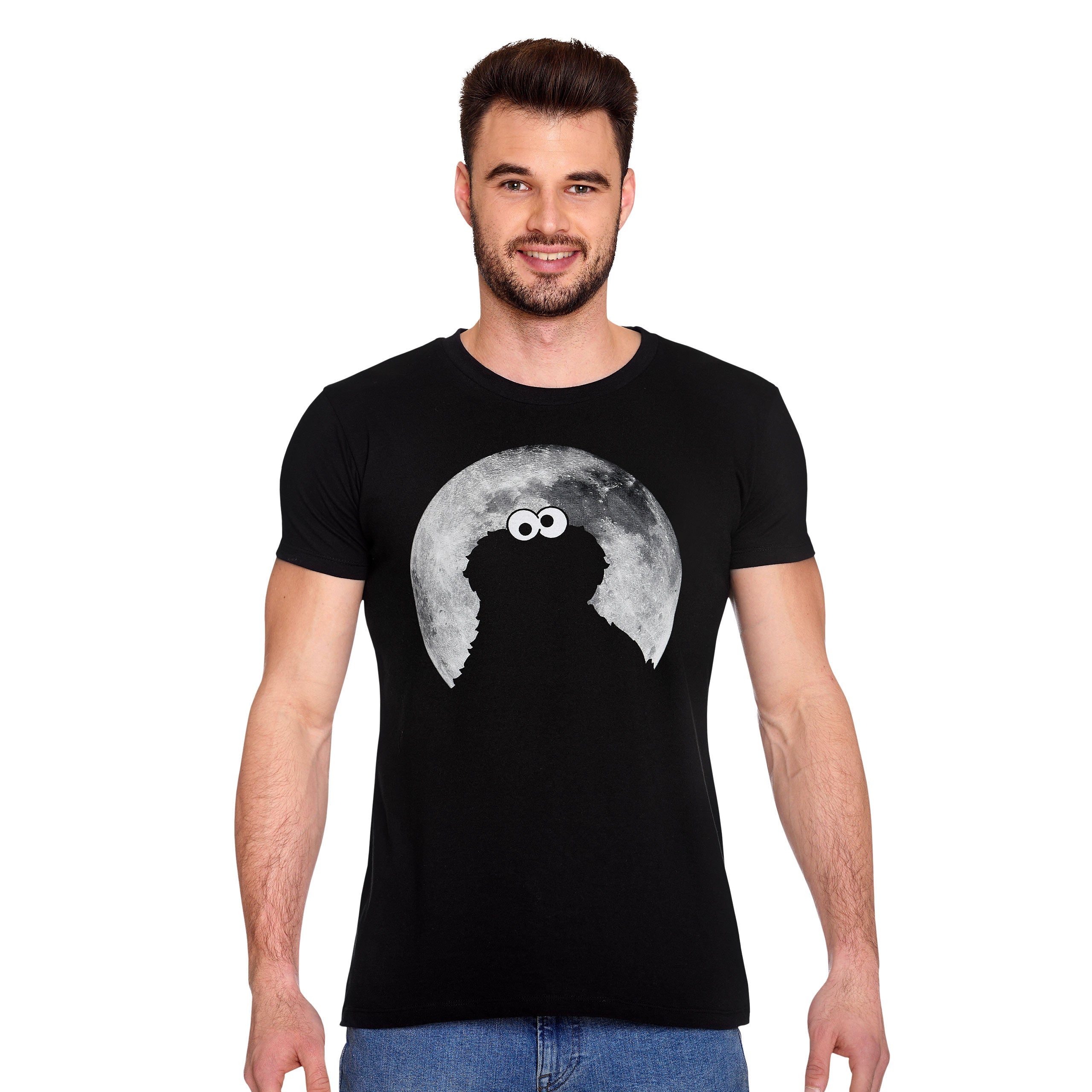 Imagen del producto Sesame Street - Camiseta negra de Cookie Monster Moonnight