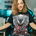 Imagen del producto Venom - Camiseta negra, blanca y sangre