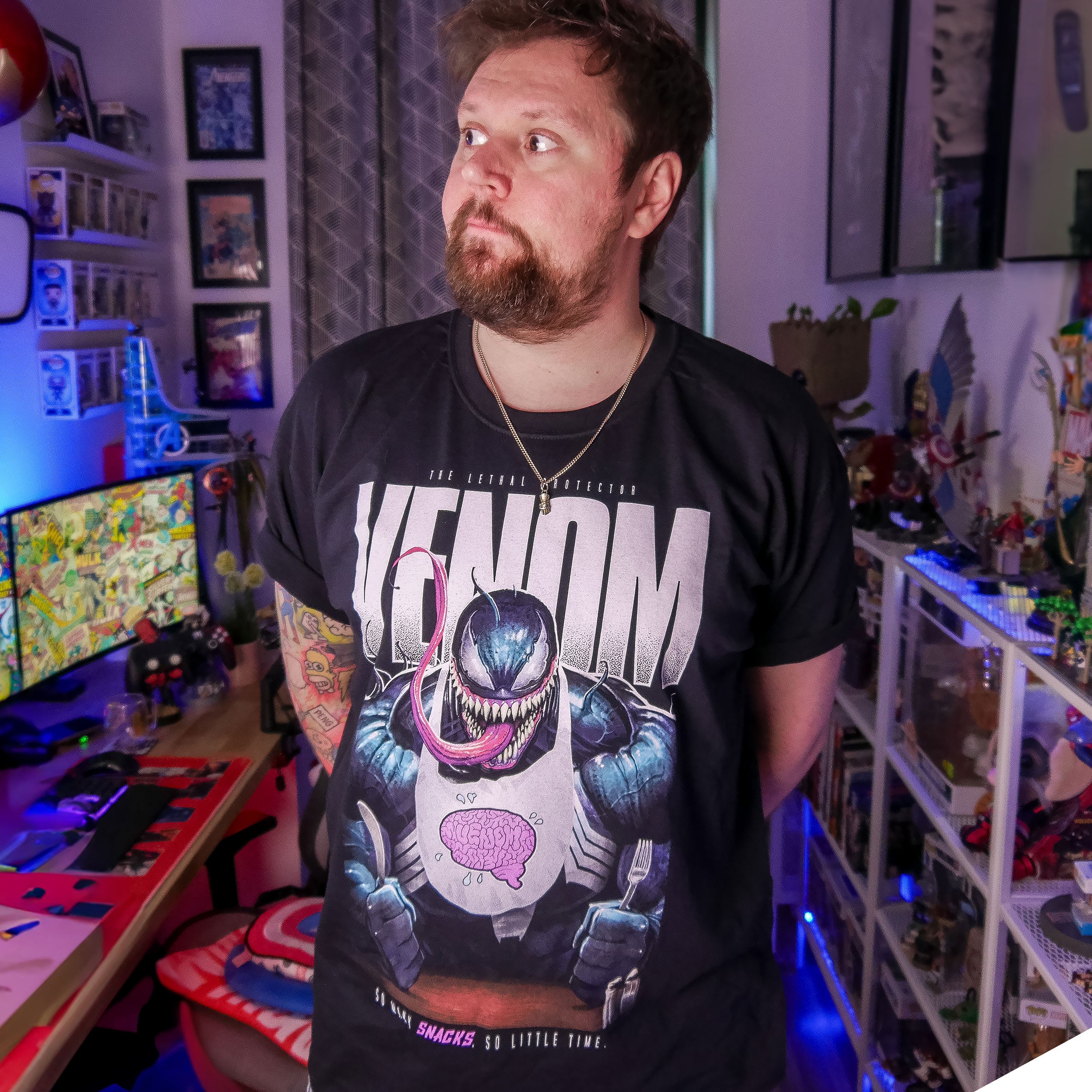 Imagen del producto Venom - Camiseta negra 'So Many Snacks'