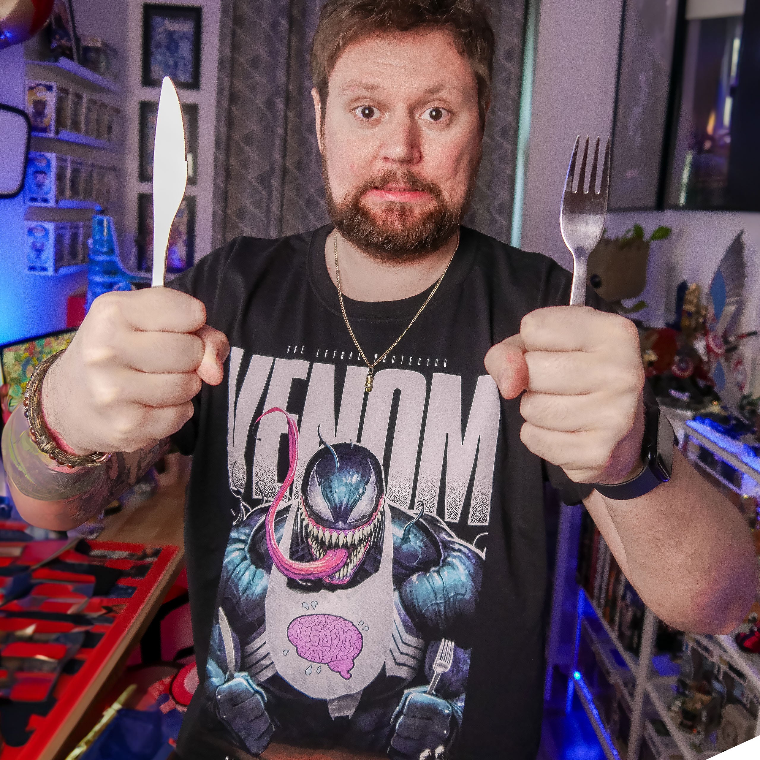 Imagen del producto Venom - Camiseta negra 'So Many Snacks'