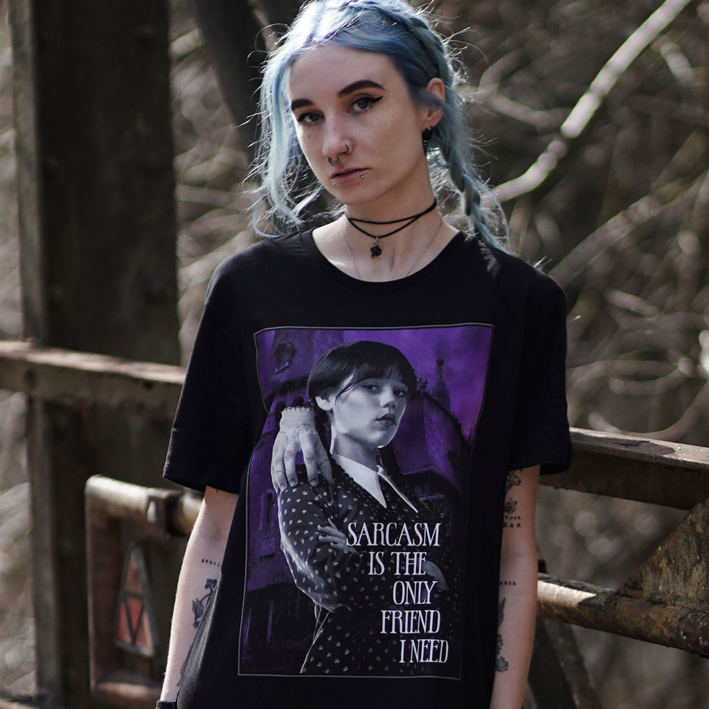 Imagen del producto Wednesday - Camiseta de sarcasmo negra