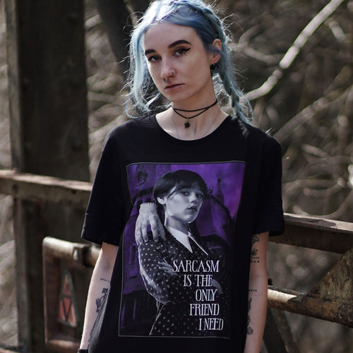 Imagen del producto Wednesday - Camiseta de sarcasmo negra