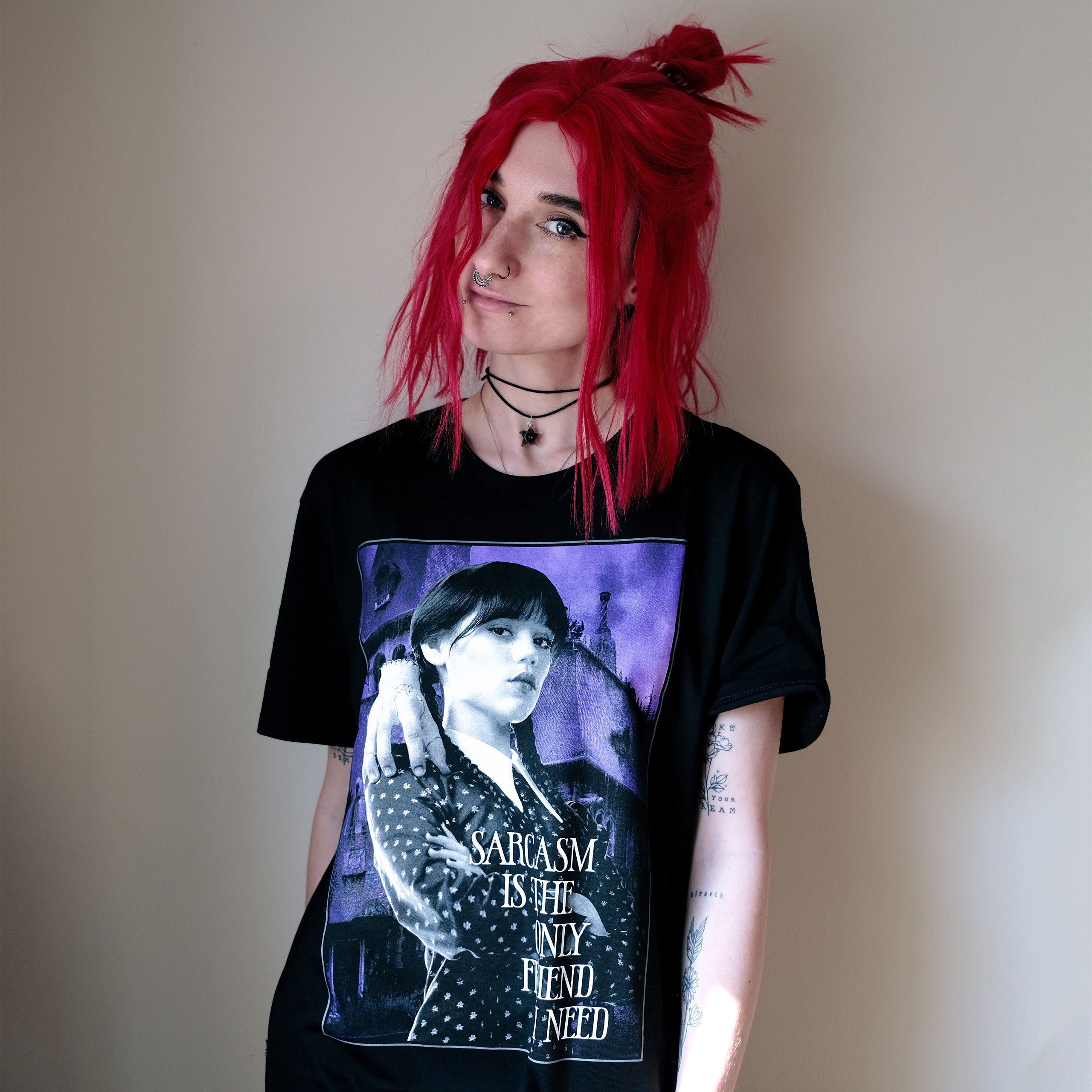 Imagen del producto Wednesday - Camiseta de sarcasmo negra
