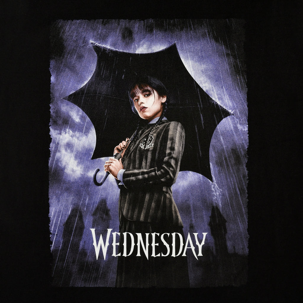 Imagen del producto Wednesday - Camiseta teaser póster negra