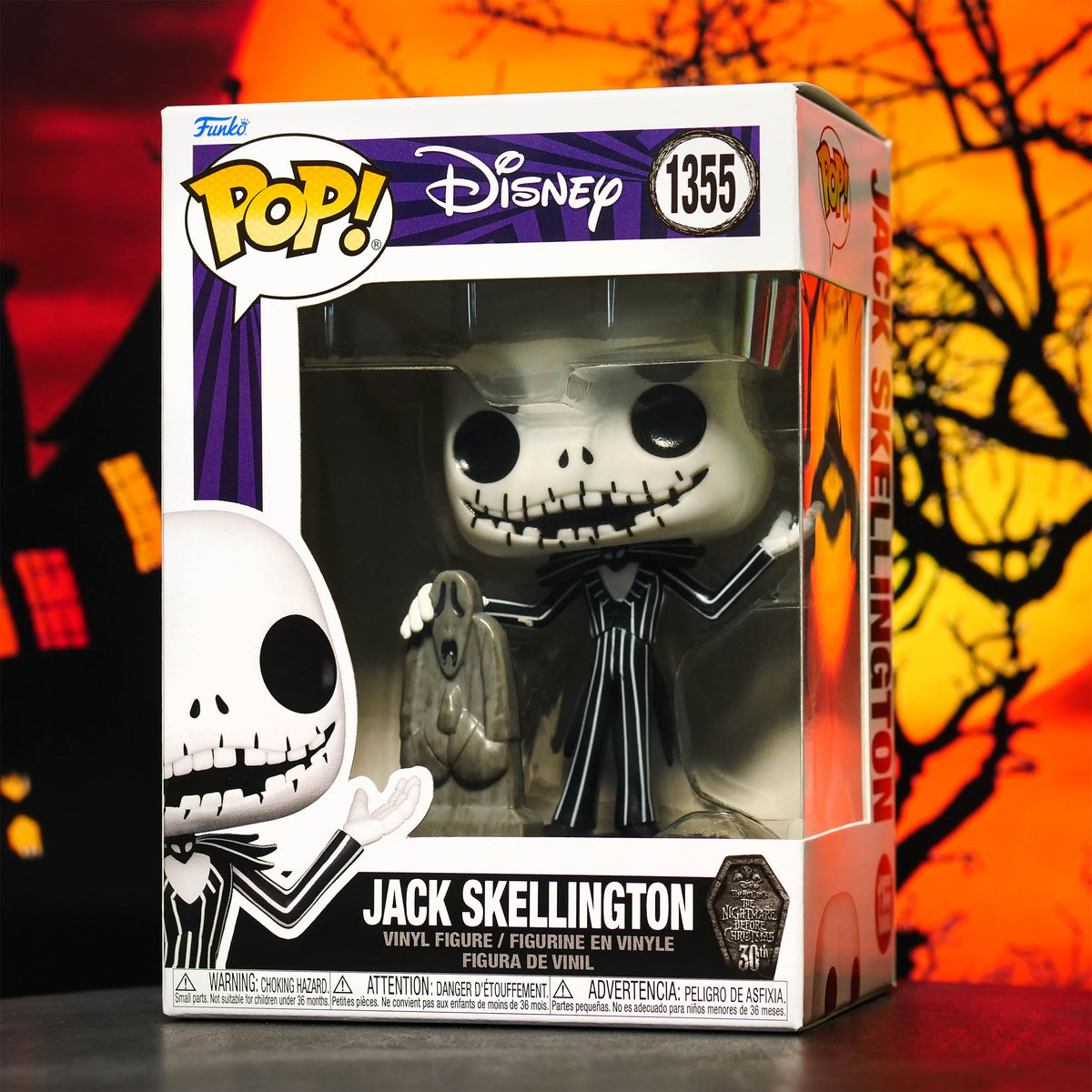Imagen del producto Nightmare Before Christmas - Jack Skellington con figura Funko Pop de lápida