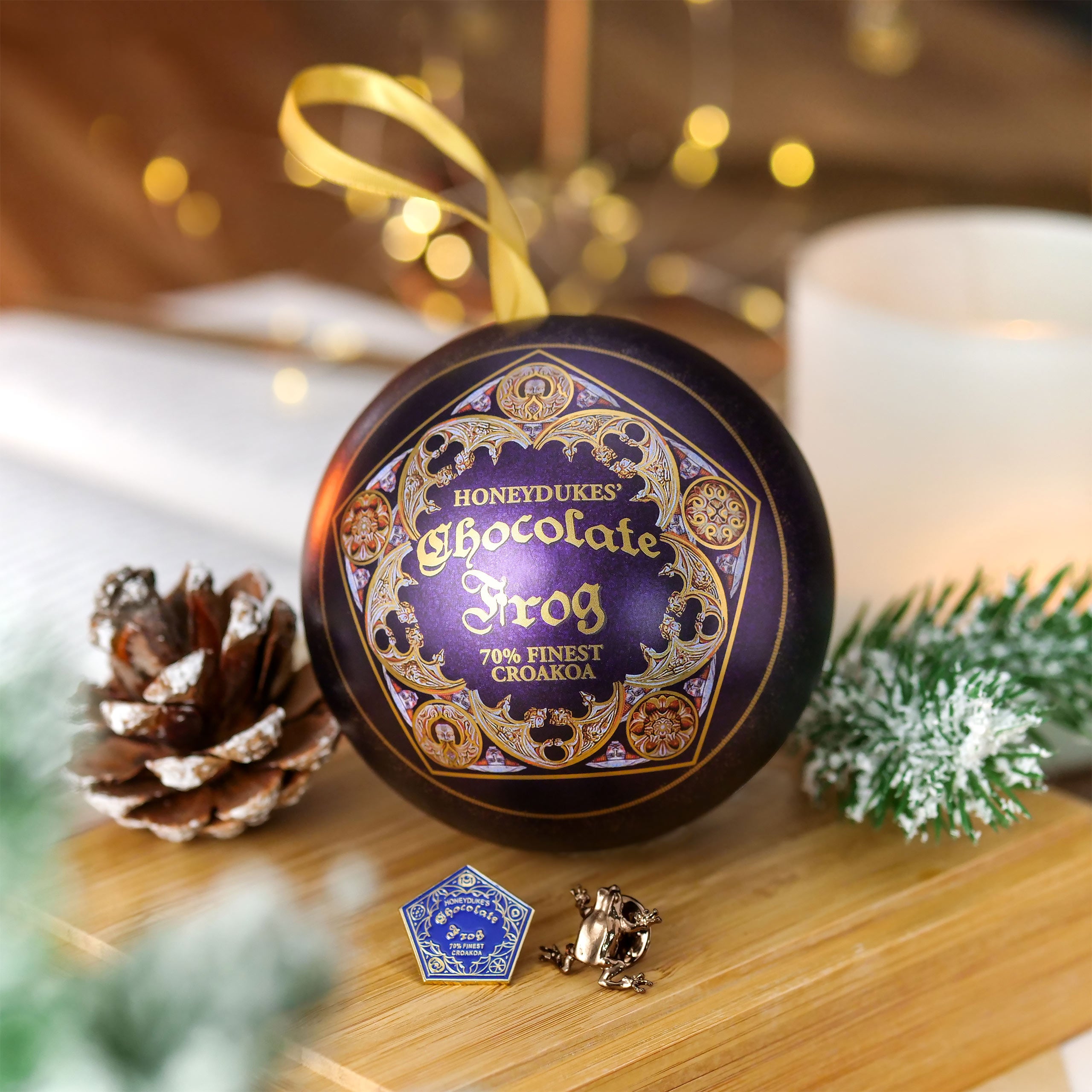 Imagen del producto Harry Potter - Bola de Navidad de Rana de Chocolate con Pins