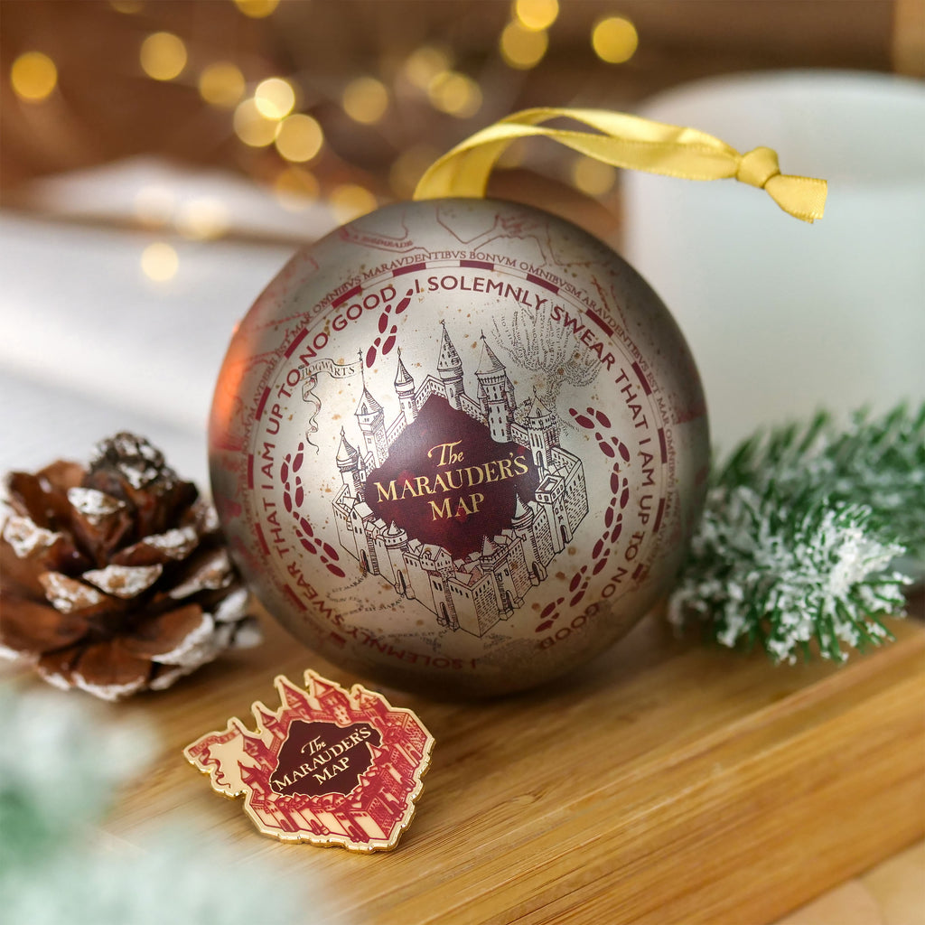 Imagen del producto Harry Potter - Bola de Navidad del Mapa del Merodeador con Pin