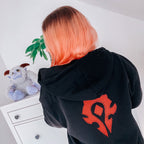 Imagen del producto World of Warcraft - Blood & Thunder Chaqueta con capucha negra con logo de la Horda