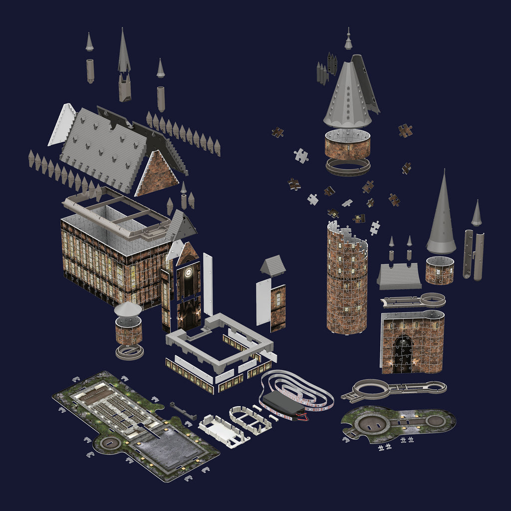 Imagen del producto Hogwarts Castle La Gran Sala Puzzle 3D con iluminación - Harry Potter
