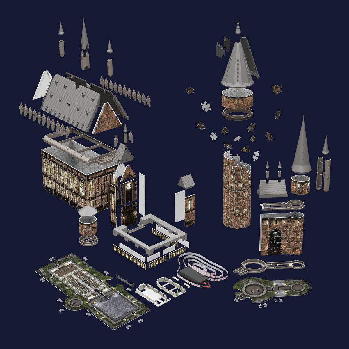 Imagen del producto Hogwarts Castle La Gran Sala Puzzle 3D con iluminación - Harry Potter