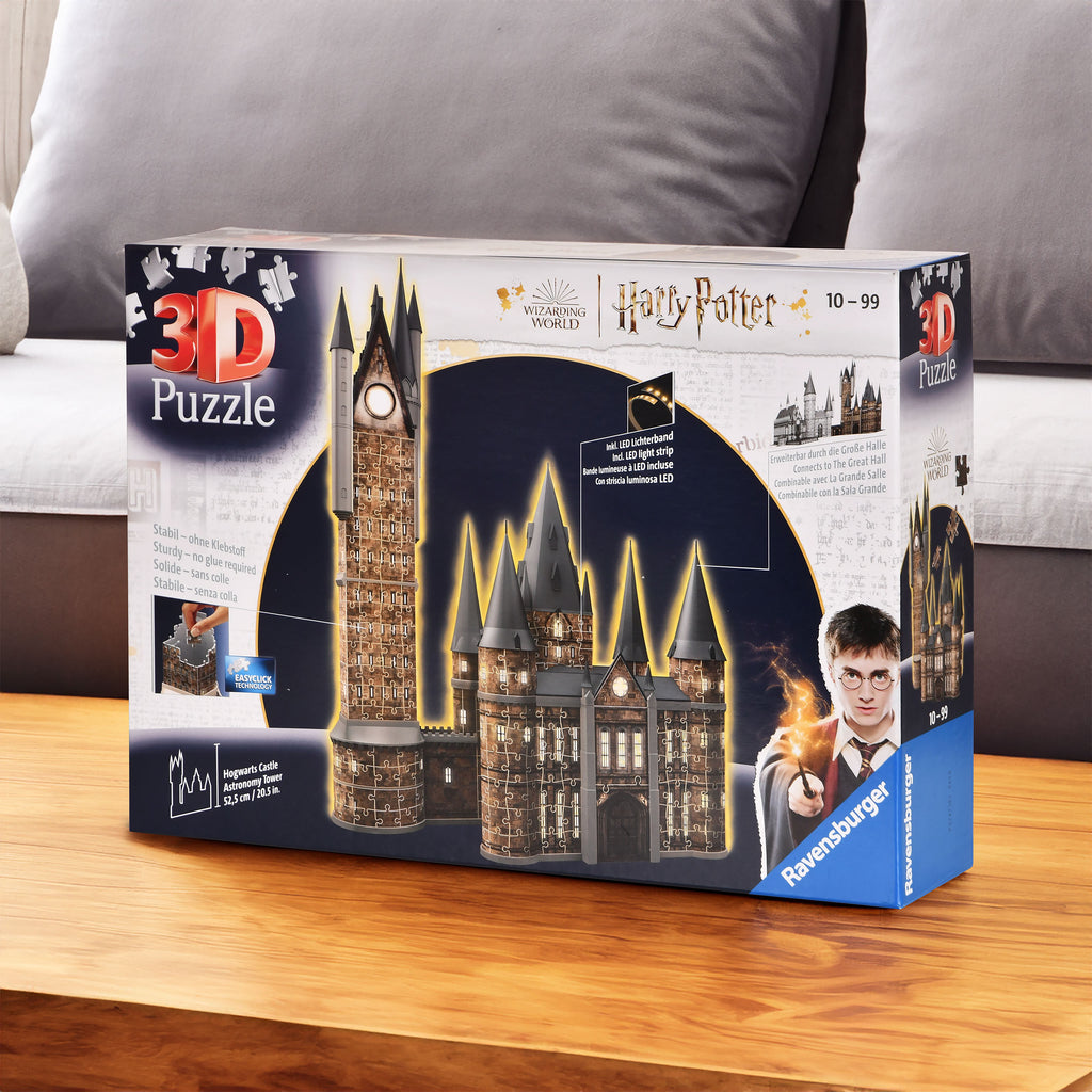 Imagen del producto Puzzle 3D del Torre de Astronomía de Hogwarts con iluminación - Harry Potter