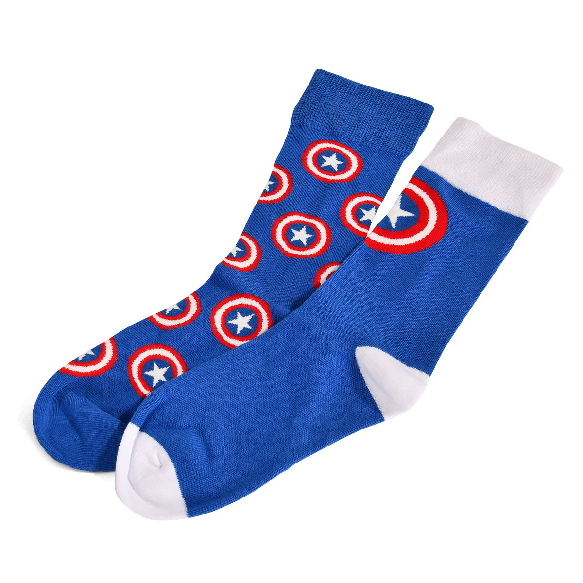 Imagen del producto Captain America - Conjunto de 2 calcetines con el logo de Shield azul