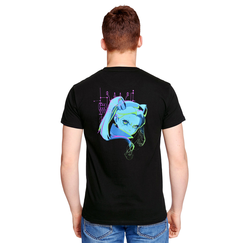 Imagen del producto Cyberpunk Edgerunners - Camiseta negra Rebecca Neon