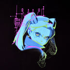 Imagen del producto Cyberpunk Edgerunners - Camiseta negra Rebecca Neon